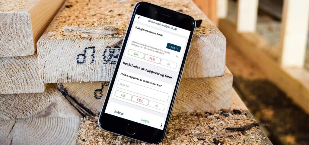 Sikker jobb-analyse på mobil i Svenn-appen